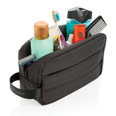 Vue Trousse de toilette Impact en rPET AWARE™ de couleur noir| Krokrodeal