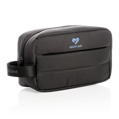 Vue Trousse de toilette Impact en rPET AWARE™ de couleur noir| Krokrodeal