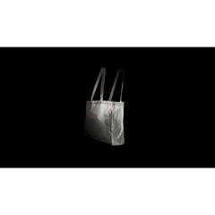 Vue Sac shopping en coton recyclée 145 gr Impact AWARE™ de couleur blanc| Krokrodeal