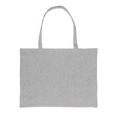 Vue Sac shopping en coton recyclée 145 gr Impact AWARE™ de couleur gris| Krokrodeal