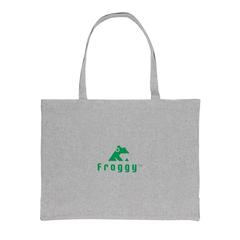Vue Sac shopping en coton recyclée 145 gr Impact AWARE™ de couleur gris| Krokrodeal