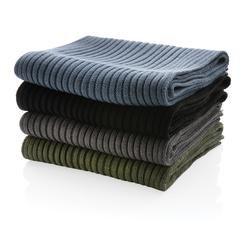 Vue Écharpe tricotée 180x25cm Impact AWARE™ Polylana® de couleur bleu| Krokrodeal