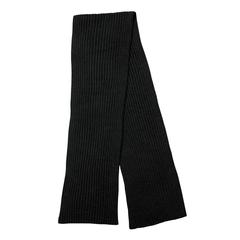 Vue Écharpe tricotée 180x25cm Impact AWARE™ Polylana® de couleur noir| Krokrodeal