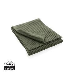 Vue Écharpe tricotée 180x25cm Impact AWARE™ Polylana® de couleur vert| Krokrodeal