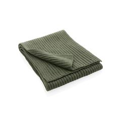 Vue Écharpe tricotée 180x25cm Impact AWARE™ Polylana® de couleur vert| Krokrodeal