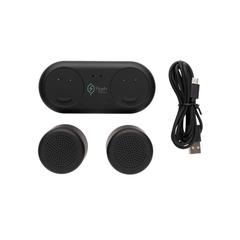 Vue Double enceinte à charge sans fil de couleur noir| Krokrodeal