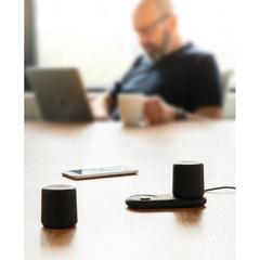 Vue Double enceinte à charge sans fil de couleur noir| Krokrodeal