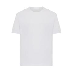 Vue T-shirt coupe boxy en coton recyclé Iqoniq Teide de couleur blanc| Krokrodeal