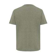 Vue T-shirt coupe boxy en coton recyclé Iqoniq Teide de couleur vert| Krokrodeal
