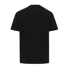 Vue T-shirt coupe boxy en coton recyclé Iqoniq Teide de couleur noir| Krokrodeal