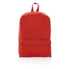 Vue Sac à dos en toile recyclée 285 g/m² Impact Aware™ de couleur rouge| Krokrodeal