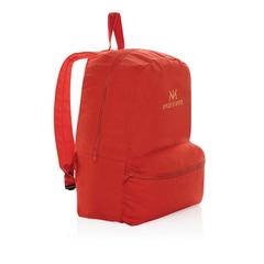 Vue Sac à dos en toile recyclée 285 g/m² Impact Aware™ de couleur rouge| Krokrodeal
