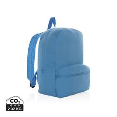 Vue Sac à dos en toile recyclée 285 g/m² Impact Aware™ de couleur bleu| Krokrodeal