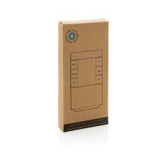 Vue Station météo en bambou FSC® et plastique recyclé RCS Utah de couleur marron| Krokrodeal