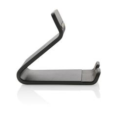 Vue Support pour tablette et téléphone en aluminium recyclé RCS de couleur gris| Krokrodeal