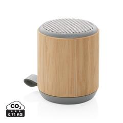 Enceinte sans fil 3W en bambou et tissu publicitaire pas cher