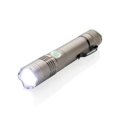 Vue Lampe torche 3W rechargeable de couleur gris| Krokrodeal