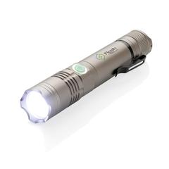 Vue Lampe torche 3W rechargeable de couleur gris| Krokrodeal
