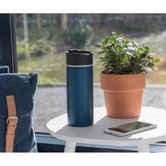 Vue Mug avec finition céramique Bogota de couleur bleu| Krokrodeal