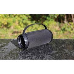 Vue Enceinte étanche 6W Soundboom en plastique recyclé RCS de couleur noir| Krokrodeal