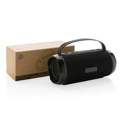 Vue Enceinte étanche 6W Soundboom en plastique recyclé RCS de couleur noir| Krokrodeal