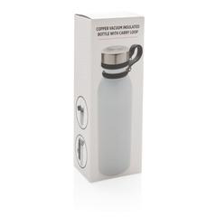 Vue Bouteille en cuivre avec dragonne de couleur blanc| Krokrodeal