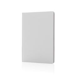 Vue Carnet A5 à couverture rigide en papier de pierre IMPACT de couleur blanc| Krokrodeal