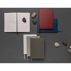 Vue Carnet A5 à couverture rigide en papier de pierre IMPACT de couleur blanc| Krokrodeal