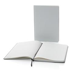 Vue Carnet A5 à couverture rigide en papier de pierre IMPACT de couleur blanc| Krokrodeal