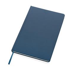 Vue Carnet A5 à couverture rigide en papier de pierre IMPACT de couleur bleu| Krokrodeal