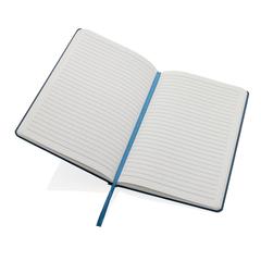 Vue Carnet A5 à couverture rigide en papier de pierre IMPACT de couleur bleu| Krokrodeal