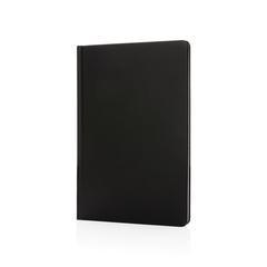 Vue Carnet A5 à couverture rigide en papier de pierre IMPACT de couleur noir| Krokrodeal
