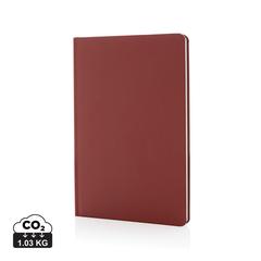 Vue Carnet A5 à couverture rigide en papier de pierre IMPACT de couleur rouge| Krokrodeal