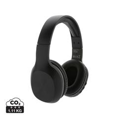 Vue Casque sans fil JAM en plastique recyclé RCS de couleur noir| Krokrodeal