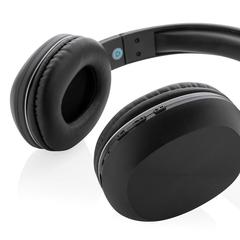 Vue Casque sans fil JAM en plastique recyclé RCS de couleur noir| Krokrodeal