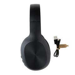 Vue Casque sans fil JAM en plastique recyclé RCS de couleur noir| Krokrodeal
