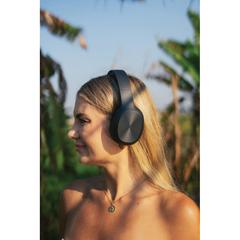 Vue Casque sans fil JAM en plastique recyclé RCS de couleur noir| Krokrodeal