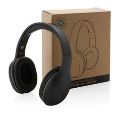 Vue Casque sans fil JAM en plastique recyclé RCS de couleur noir| Krokrodeal