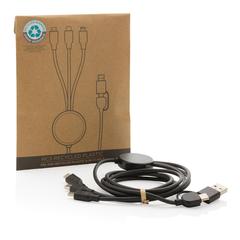 Vue Câble 6 en 1 en TPE et plastique recyclé RCS de couleur noir| Krokrodeal
