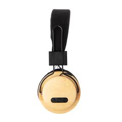Vue Casque audio sans fil en bambou de couleur marron| Krokrodeal