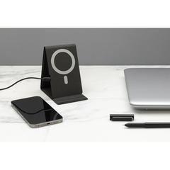 Vue Support téléphone avec chargeur induction 10W Artic de couleur noir| Krokrodeal