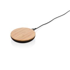 Vue Chargeur à induction 5W Bamboo X de couleur marron| Krokrodeal