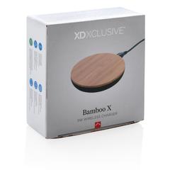 Vue Chargeur à induction 5W Bamboo X de couleur marron| Krokrodeal