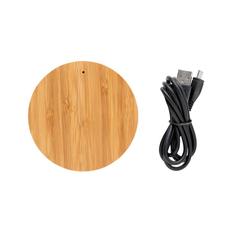 Vue Chargeur à induction 5W Bamboo X de couleur marron| Krokrodeal