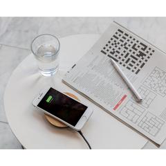 Vue Chargeur à induction 5W Bamboo X de couleur marron| Krokrodeal