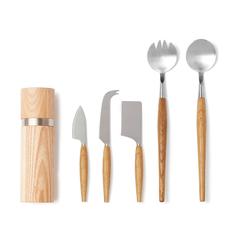 Vue VINGA Couverts de service Retro de couleur marron| Krokrodeal