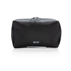 Vue Pochette technique Swiss Peak AWARE™ sans PVC de couleur noir| Krokrodeal