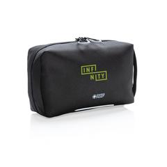 Vue Pochette technique Swiss Peak AWARE™ sans PVC de couleur noir| Krokrodeal