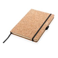 Vue Carnet A5 à couverture rigide en liège de couleur marron| Krokrodeal