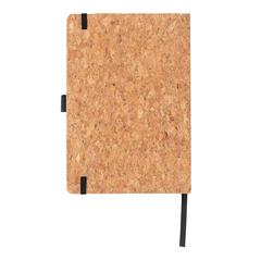 Vue Carnet A5 à couverture rigide en liège de couleur marron| Krokrodeal
